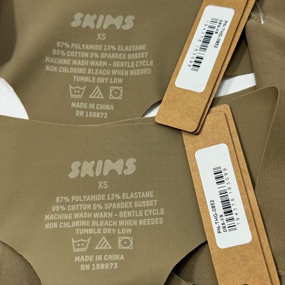 SKIMS Naked Dipped Thong Lot of 2 Desert XS - Picture 8 of 10